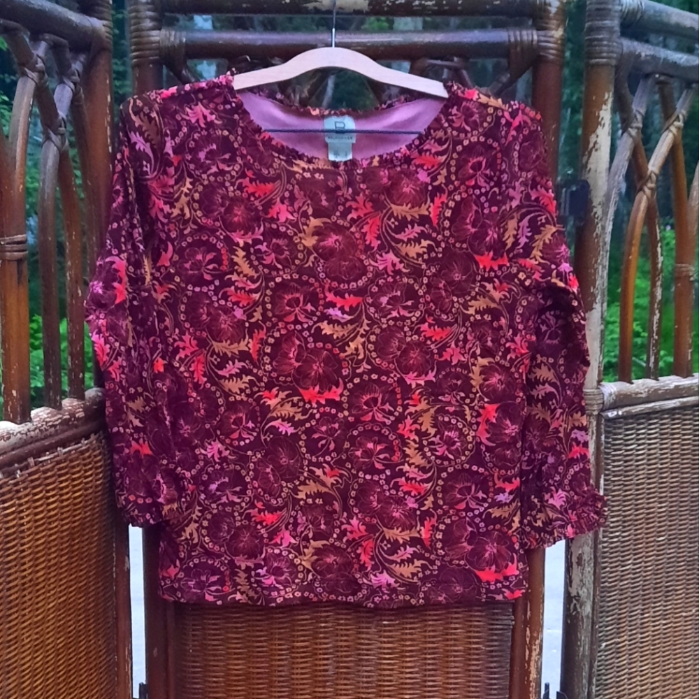🍀3/15 Vintage 90s Belongings Floral Blouse